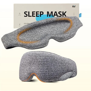 🆕 Contoured Blackout Sleep Eye Mask for Men Women (Grey)